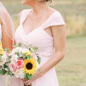 Blush bridesmaids dress